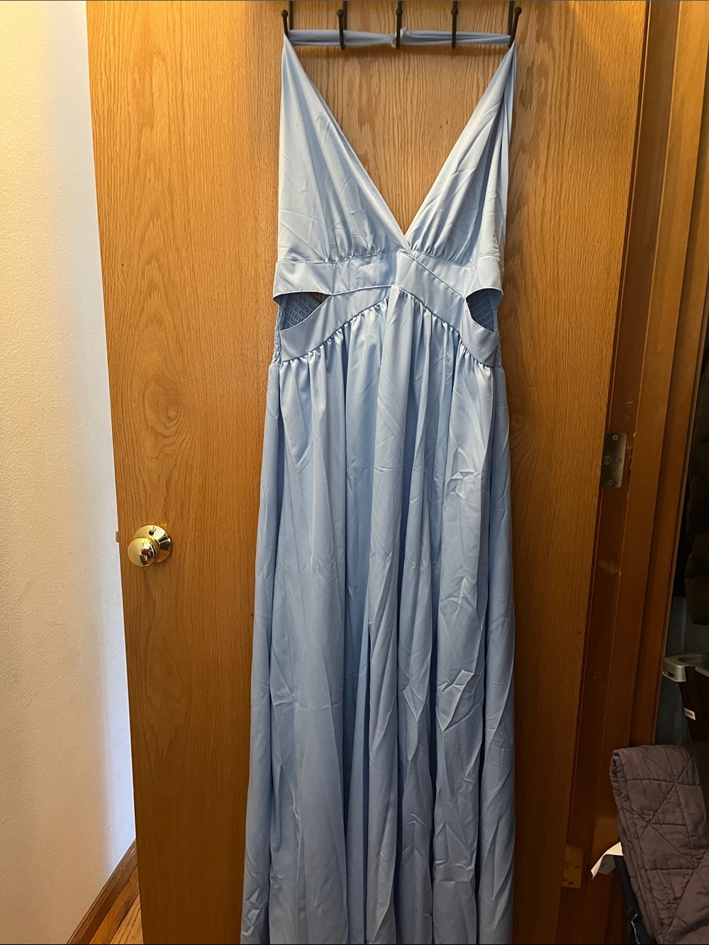 Light Blue Haulter Maxi Dress